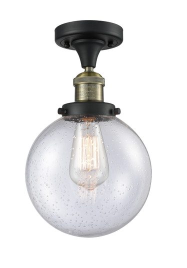 Franklin Restoration LED Semi-Flush Mount in Black Antique Brass (405|517-1CH-BAB-G204-8-LED)