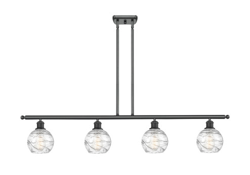 Ballston Four Light Island Pendant in Matte Black (405|516-4I-BK-G1213-6)