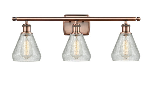 Ballston Three Light Bath Vanity in Antique Copper (405|516-3W-AC-G275)