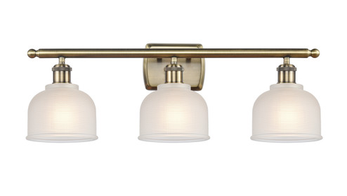 Ballston LED Bath Vanity in Antique Brass (405|516-3W-AB-G411-LED)