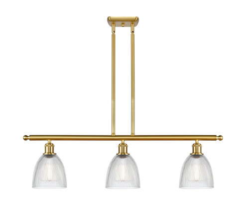 Ballston Three Light Island Pendant in Satin Gold (405|516-3I-SG-G382)