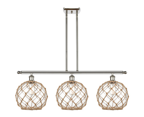 Ballston Three Light Island Pendant in Polished Nickel (405|516-3I-PN-G122-10RB) Ballston Three Light Island Pendant in Polished Nickel (405|516-3I-PN-G122-10RB)