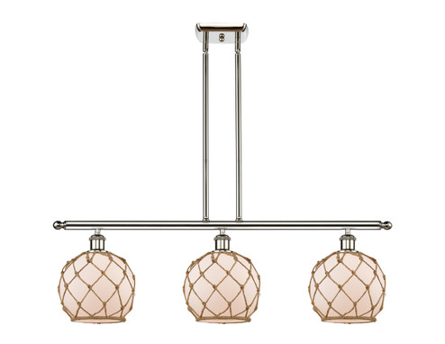 Ballston Three Light Island Pendant in Polished Nickel (405|516-3I-PN-G121-8RB)