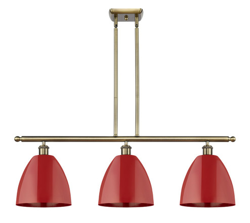 Ballston Three Light Island Pendant in Antique Brass (405|516-3I-AB-MBD-9-RD)
