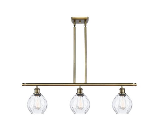 Ballston Three Light Island Pendant in Antique Brass (405|516-3I-AB-G362)