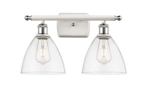 Ballston LED Bath Vanity in White Polished Chrome (405|516-2W-WPC-GBD-752-LED)