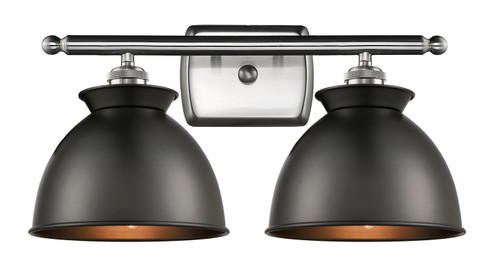 Ballston Two Light Bath Vanity in Brushed Satin Nickel (405|516-2W-SN-M14-BK)
