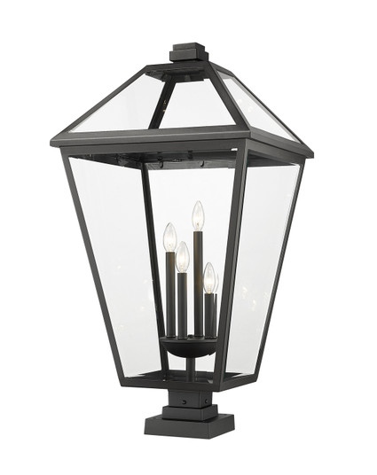 Talbot Four Light Outdoor Pier Mounted Fixture in Black (224|579PHXLXS-SQPM-BK)