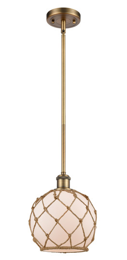 Ballston One Light Mini Pendant in Brushed Brass (405|516-1S-BB-G121-8RB)