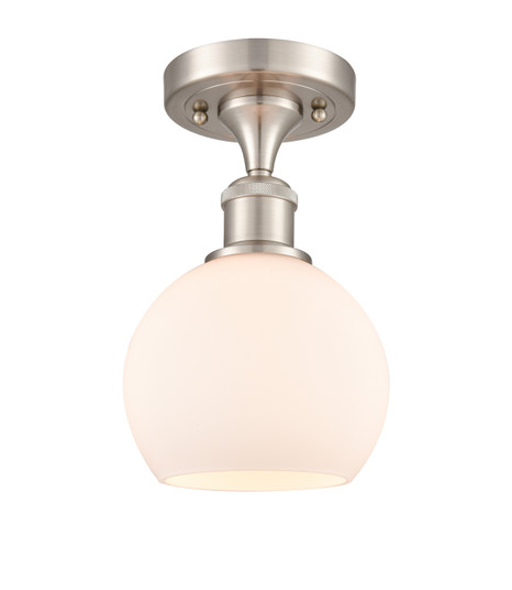 Ballston One Light Semi-Flush Mount in Brushed Satin Nickel (405|516-1C-SN-G121-6)