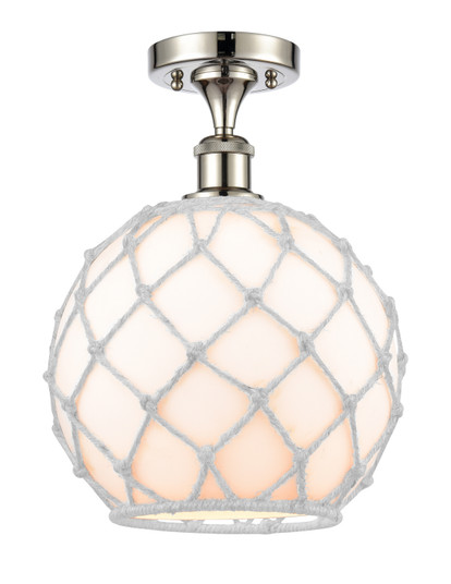 Ballston One Light Semi-Flush Mount in Polished Nickel (405|516-1C-PN-G121-10RW)