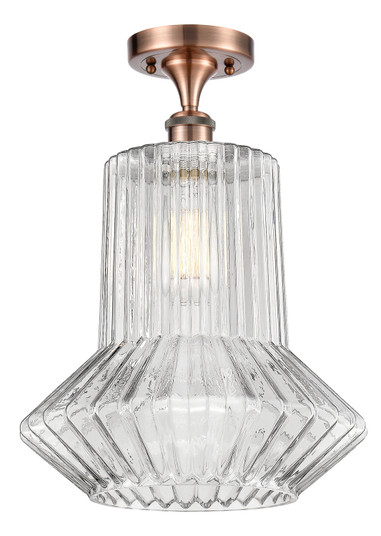 Ballston One Light Semi-Flush Mount in Antique Copper (405|516-1C-AC-G212)