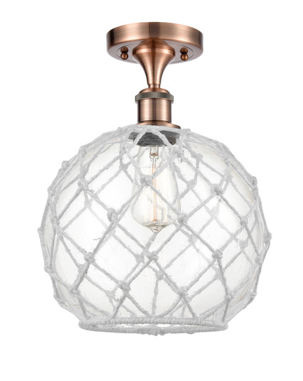 Ballston One Light Semi-Flush Mount in Antique Copper (405|516-1C-AC-G122-10RW)