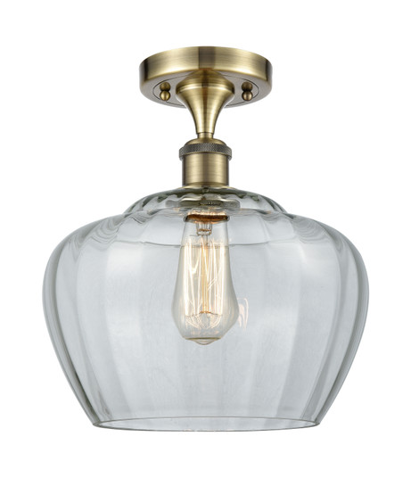 Ballston One Light Semi-Flush Mount in Antique Brass (405|516-1C-AB-G92-L)