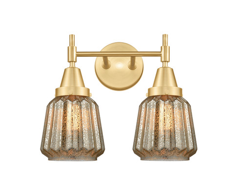 Caden LED Bath Vanity in Satin Gold (405|447-2W-SG-G146-LED)