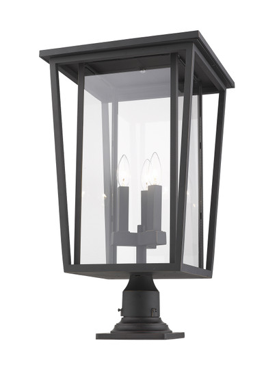 Seoul Three Light Outdoor Pier Mounted Fixture in Oil Rubbed Bronze (224|571PHXLR-533PM-ORB)