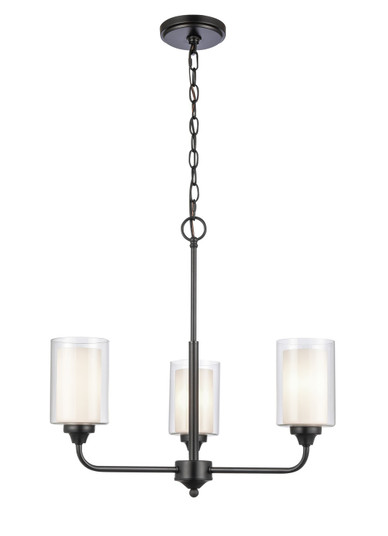 Auralume LED Pendant in Matte Black (405|342-3CR-BK-CLW-LED)