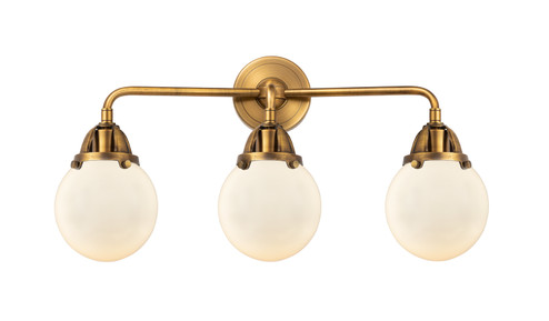 Nouveau 2 Three Light Bath Vanity in Brushed Brass (405|288-3W-BB-G201-6)