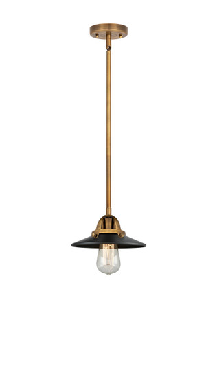 Nouveau 2 LED Mini Pendant in Brushed Brass (405|288-1S-BB-M6-BK-LED)