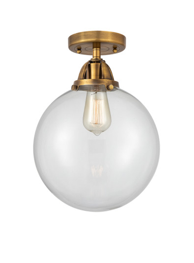 Nouveau 2 One Light Semi-Flush Mount in Brushed Brass (405|288-1C-BB-G202-10)