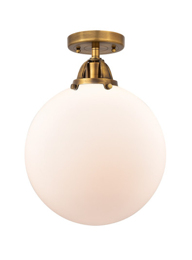 Nouveau 2 LED Semi-Flush Mount in Brushed Brass (405|288-1C-BB-G201-12-LED)