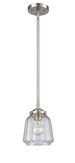 Nouveau One Light Mini Pendant in Brushed Satin Nickel (405|284-1S-SN-G142)