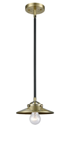 Nouveau LED Mini Pendant in Black Antique Brass (405|284-1S-BAB-M4-AB-LED)
