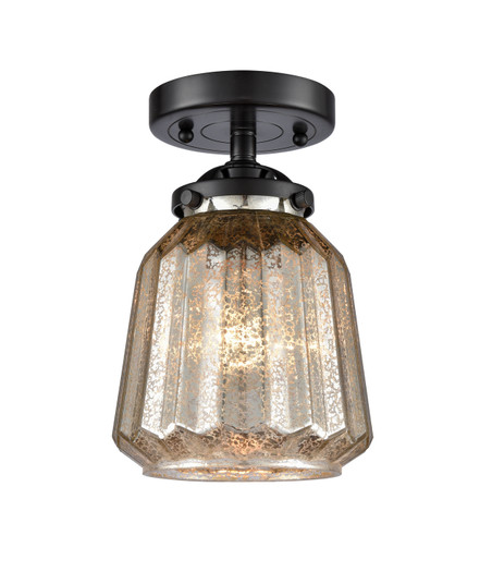 Nouveau One Light Semi-Flush Mount in Oil Rubbed Bronze (405|284-1C-OB-G146)