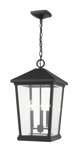 Beacon Three Light Outdoor Chain Mount Ceiling Fixture in Black (224|568CHXL-BK)