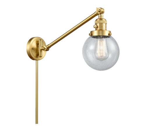 Franklin Restoration One Light Swing Arm Lamp in Satin Gold (405|237-SG-G204-6)