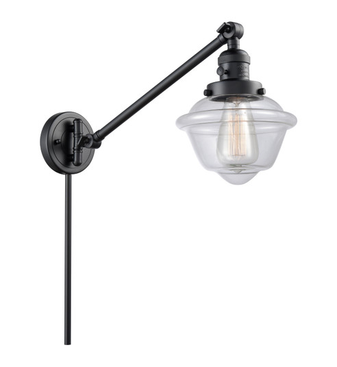 Franklin Restoration One Light Swing Arm Lamp in Matte Black (405|237-BK-G532)