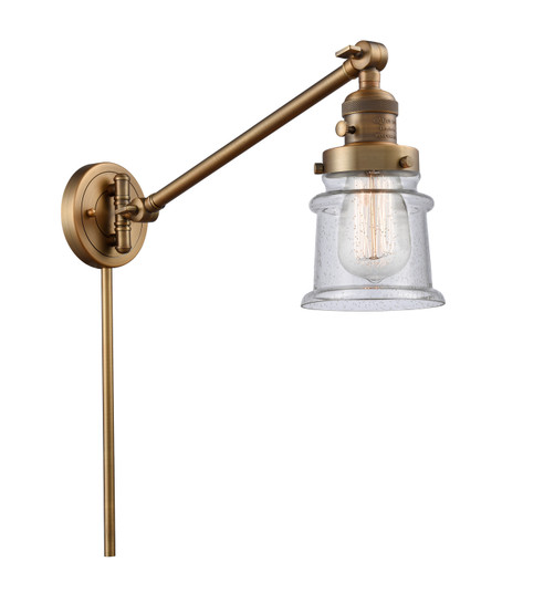 Franklin Restoration One Light Swing Arm Lamp in Brushed Brass (405|237-BB-G184S)