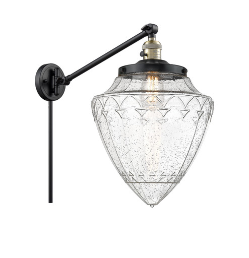 Franklin Restoration One Light Swing Arm Lamp in Black Antique Brass (405|237-BAB-G664-12)