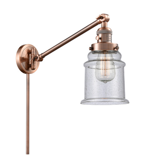 Franklin Restoration One Light Swing Arm Lamp in Antique Copper (405|237-AC-G184)