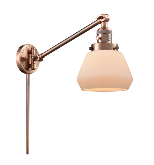 Franklin Restoration One Light Swing Arm Lamp in Antique Copper (405|237-AC-G171)