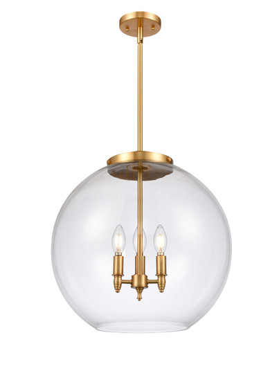 Ballston LED Pendant in Satin Gold (405|221-3S-SG-G122-18-LED)