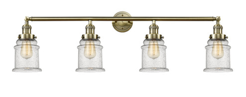 Franklin Restoration Four Light Bath Vanity in Antique Brass (405|215-AB-G184)