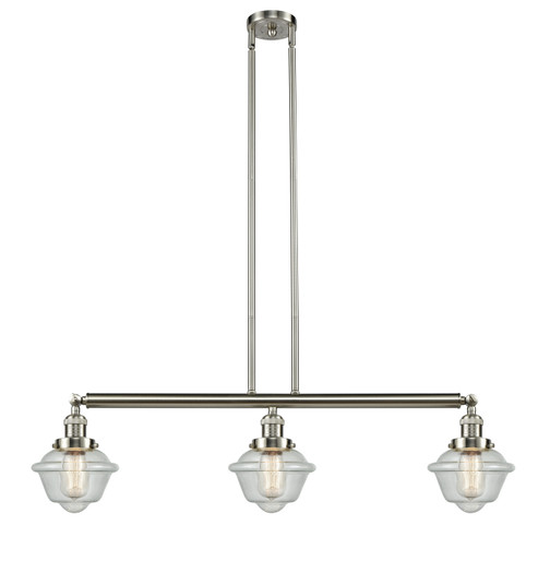 Franklin Restoration Three Light Island Pendant in Brushed Satin Nickel (405|213-SN-G534)