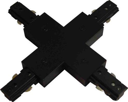 Track Light/Pendant X black Connector to Connect Track Sections End to End in Black (223|V2716-5)