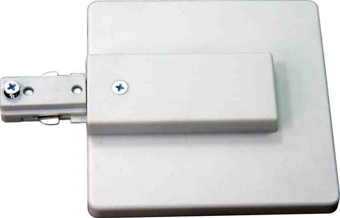 Track Light/Pendant Live End Connector White to Bring Power From Junction Box to Track in White (223|V2714-6)
