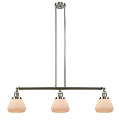 Franklin Restoration Three Light Island Pendant in Brushed Satin Nickel (405|213-SN-G171)