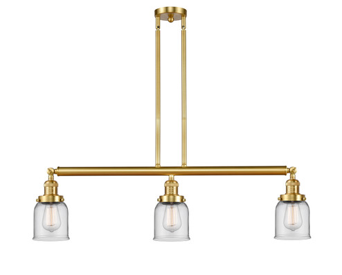 Franklin Restoration Three Light Island Pendant in Satin Gold (405|213-SG-G52)