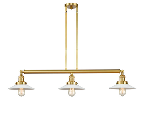 Franklin Restoration LED Island Pendant in Satin Gold (405|213-SG-G1-LED)
