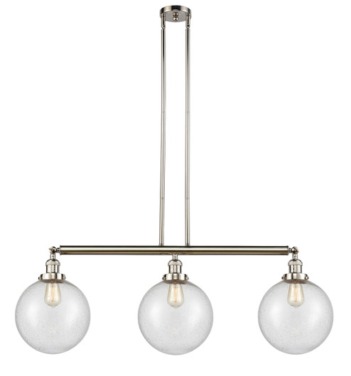 Franklin Restoration Three Light Island Pendant in Polished Nickel (405|213-PN-G204-10)