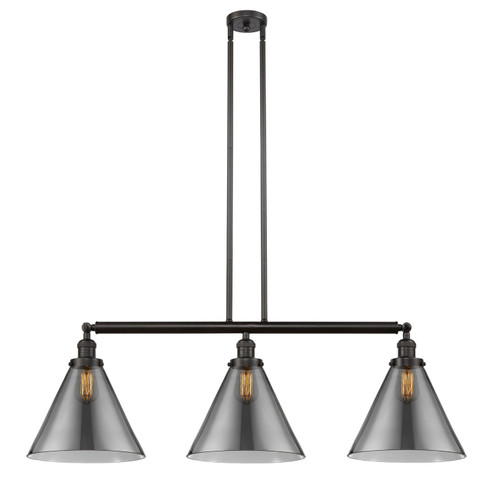 Franklin Restoration Three Light Island Pendant in Oil Rubbed Bronze (405|213-OB-G43-L)