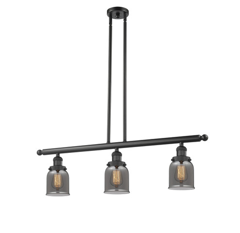 Franklin Restoration Three Light Island Pendant in Matte Black (405|213-BK-G53)