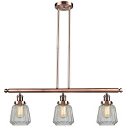 Franklin Restoration Three Light Island Pendant in Antique Copper (405|213-AC-G142)