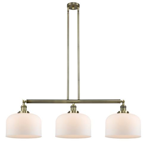 Franklin Restoration Three Light Island Pendant in Antique Brass (405|213-AB-G71-L)