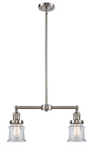 Franklin Restoration Two Light Island Pendant in Brushed Satin Nickel (405|209-SN-G182S)