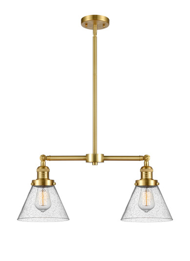 Franklin Restoration LED Island Pendant in Satin Gold (405|209-SG-G44-LED)